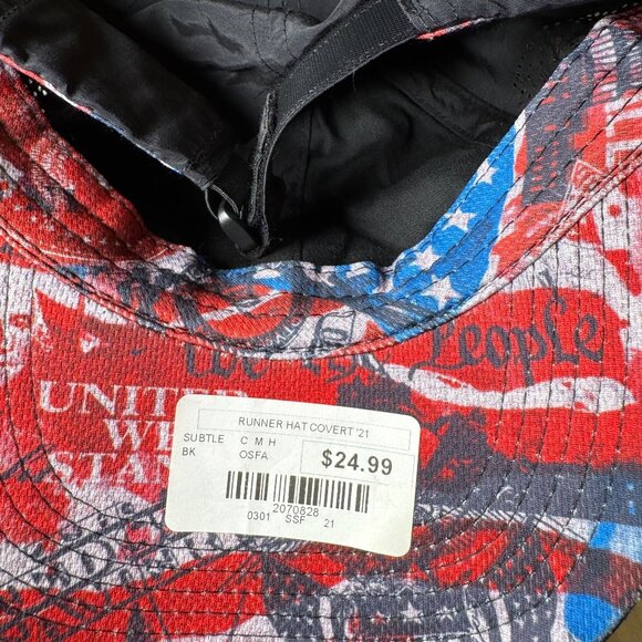 Subtle Patriot Runner Covert Endurance Hat One Size Black Striped NWT! - Picture 6 of 6